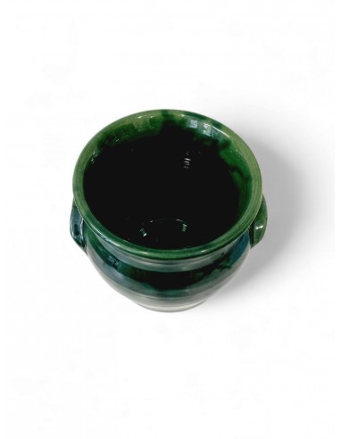 Green ceramic vase