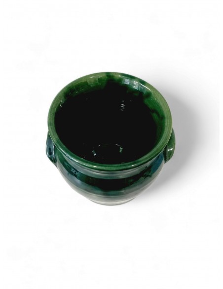 Green ceramic vase