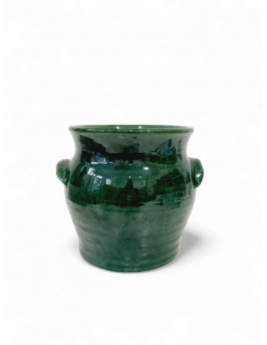 Green ceramic vase