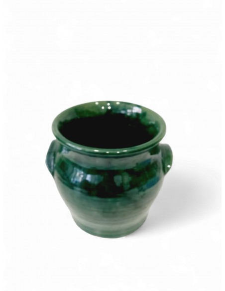 Green ceramic vase
