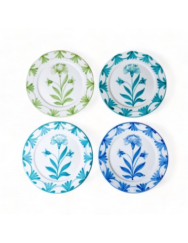 Set of 5 colourful Ceramic Salad plates